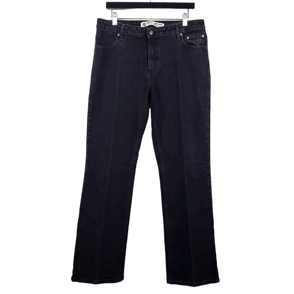 Vintage Harley Davidson Jeans High Waist 11" Black - 14 - Picture 1 of 7